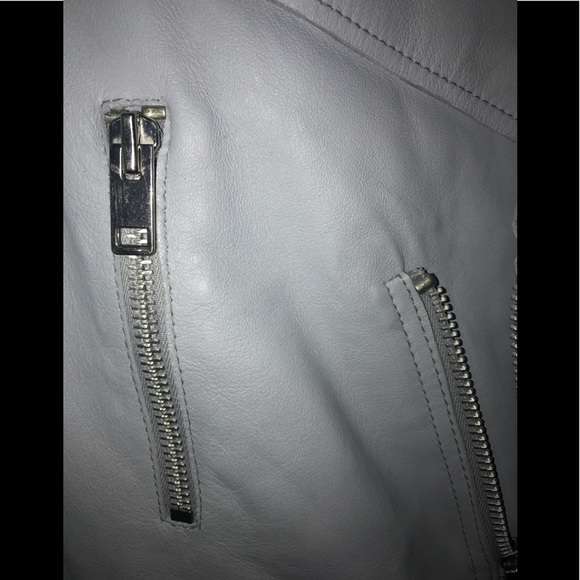 💎WALTER BAKER “TERRY” CRYSTAL BLUE LEATHER JACKET - Picture 6 of 8